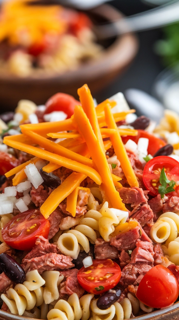 Cheesy Taco Pasta Salad