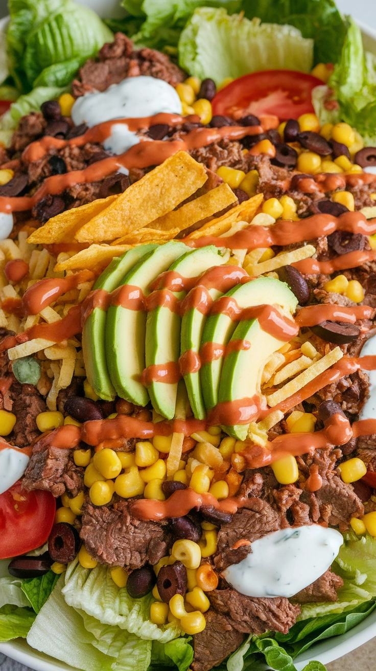 Loaded Ground Beef Taco Salad