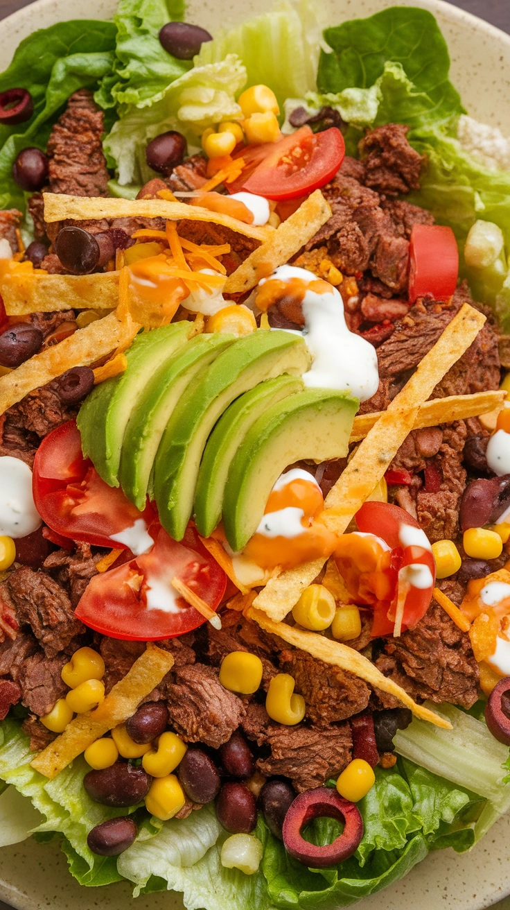 Loaded Ground Beef Taco Salad