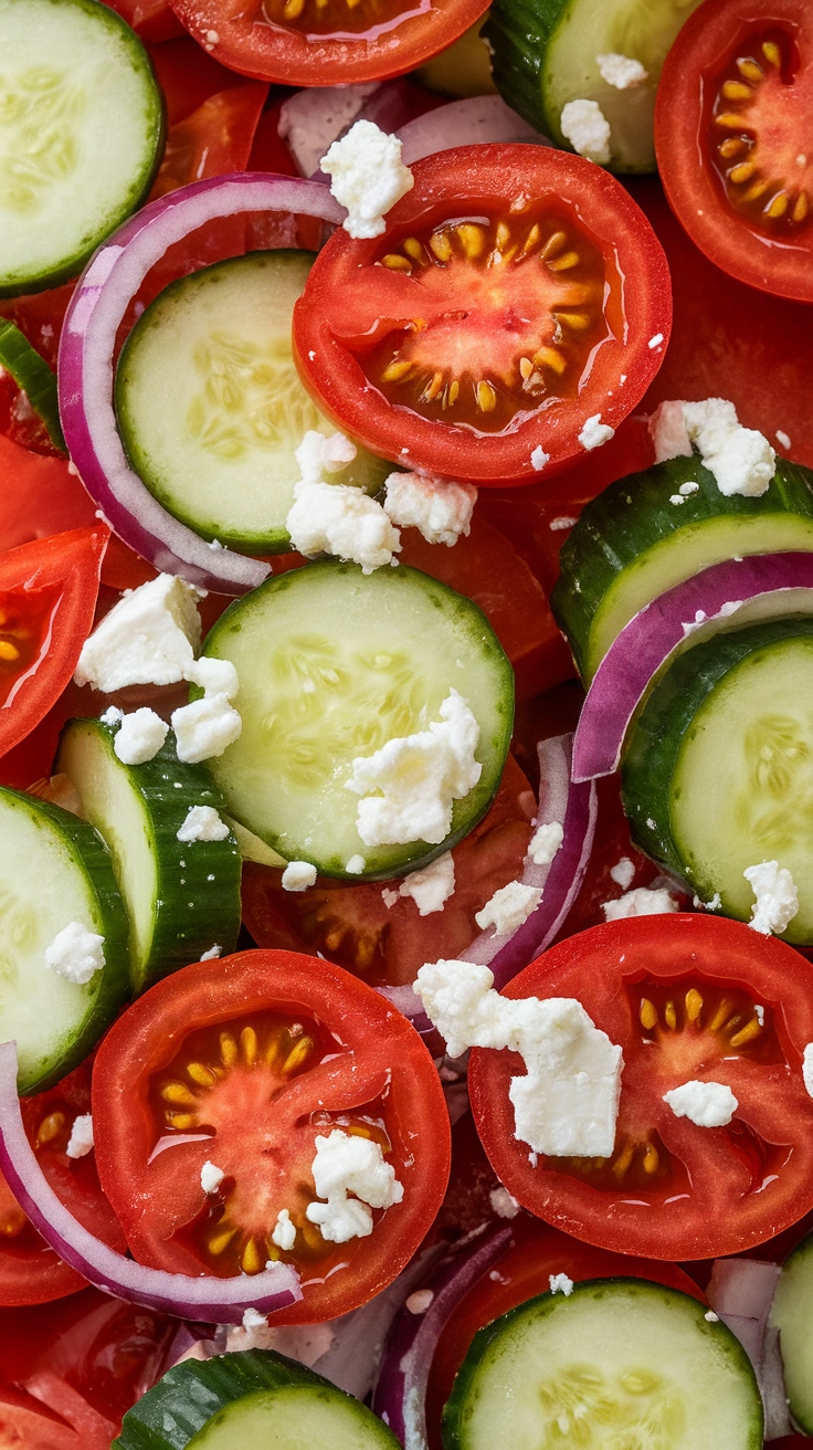 Tomato Cucumber Salad with Feta