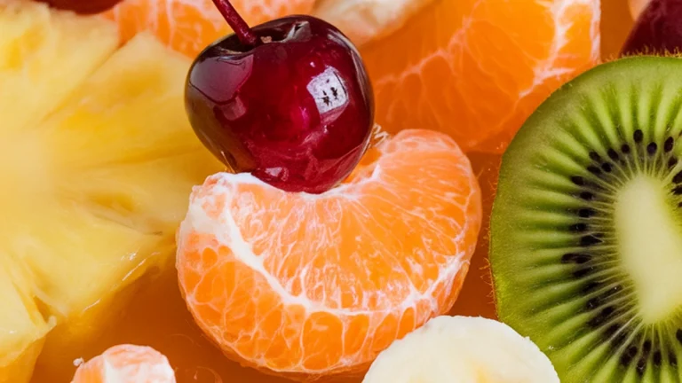 Tropical Cheesecake Fruit Salad - Featured