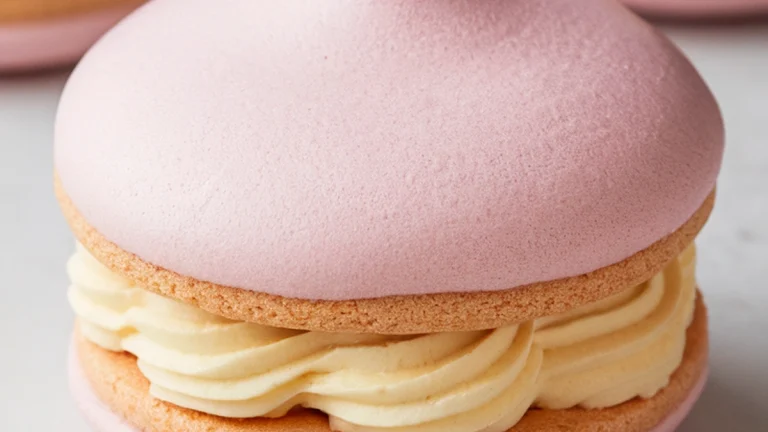 Almond Meringue Cookies with Filling - Featured