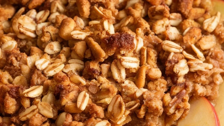 Apple Crisp with Oat Cinnamon Topping - Featured