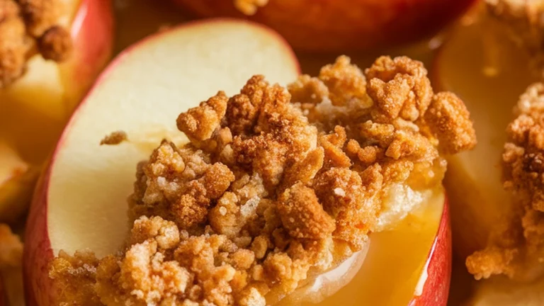 Apples with Cinnamon Butter Crumbs - Featured