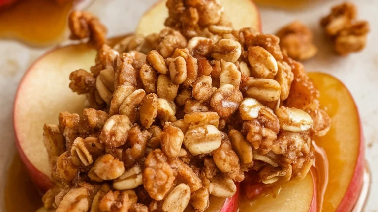 Apples with Cinnamon Oat Crumble - Featured