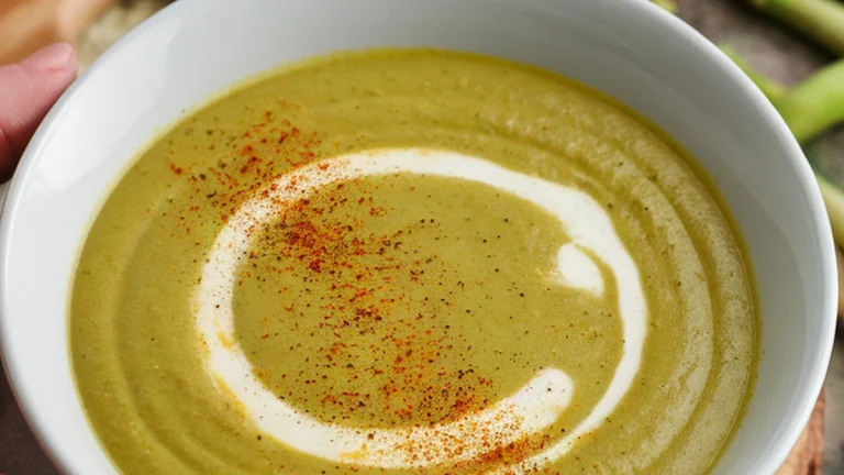 Asparagus Soup with Shallot and Cream - Featured