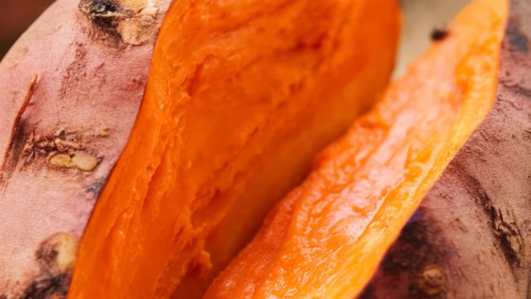 Baked Unpeeled Sweet Potatoes - Featured