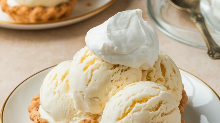 Banana Cream Pie Cottage Cheese Ice Cream - Featured