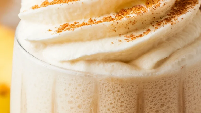 Banana Milkshake with Vanilla Ice Cream - Featured