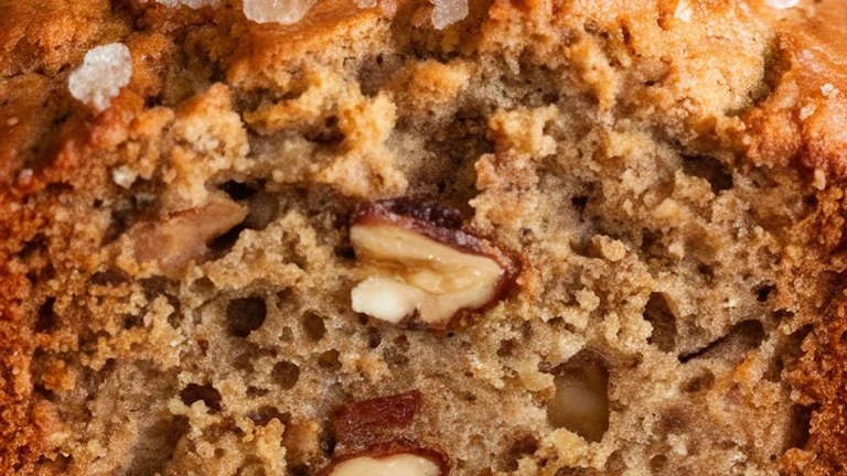 Banana Walnut Bread with Turbinado Sugar - Featured