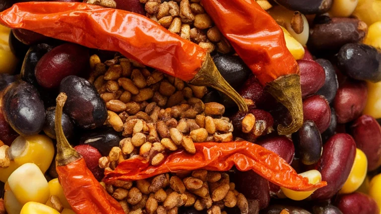 Black and Kidney Beans with Corn and Pequin Chiles - Featured