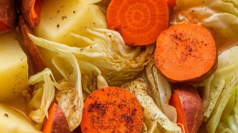 Cabbage Stew with Potatoes and Carrots - Featured