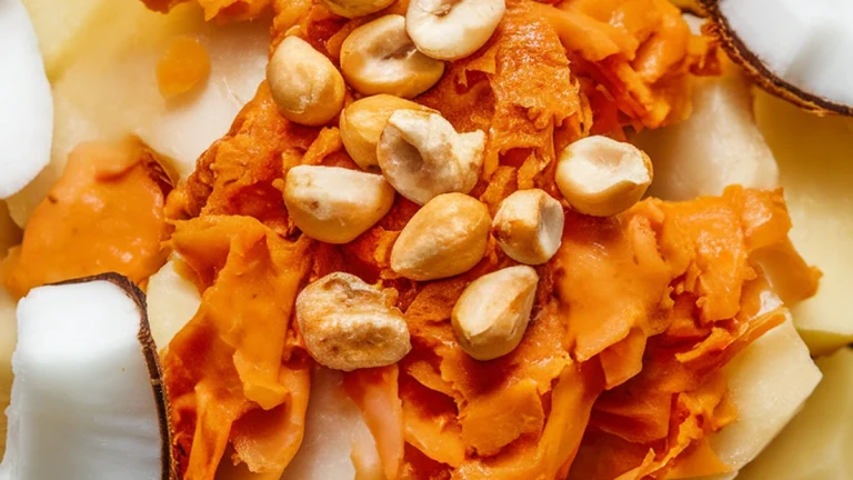 Cassava with Coconut Palm Kernel and Groundnuts - Featured