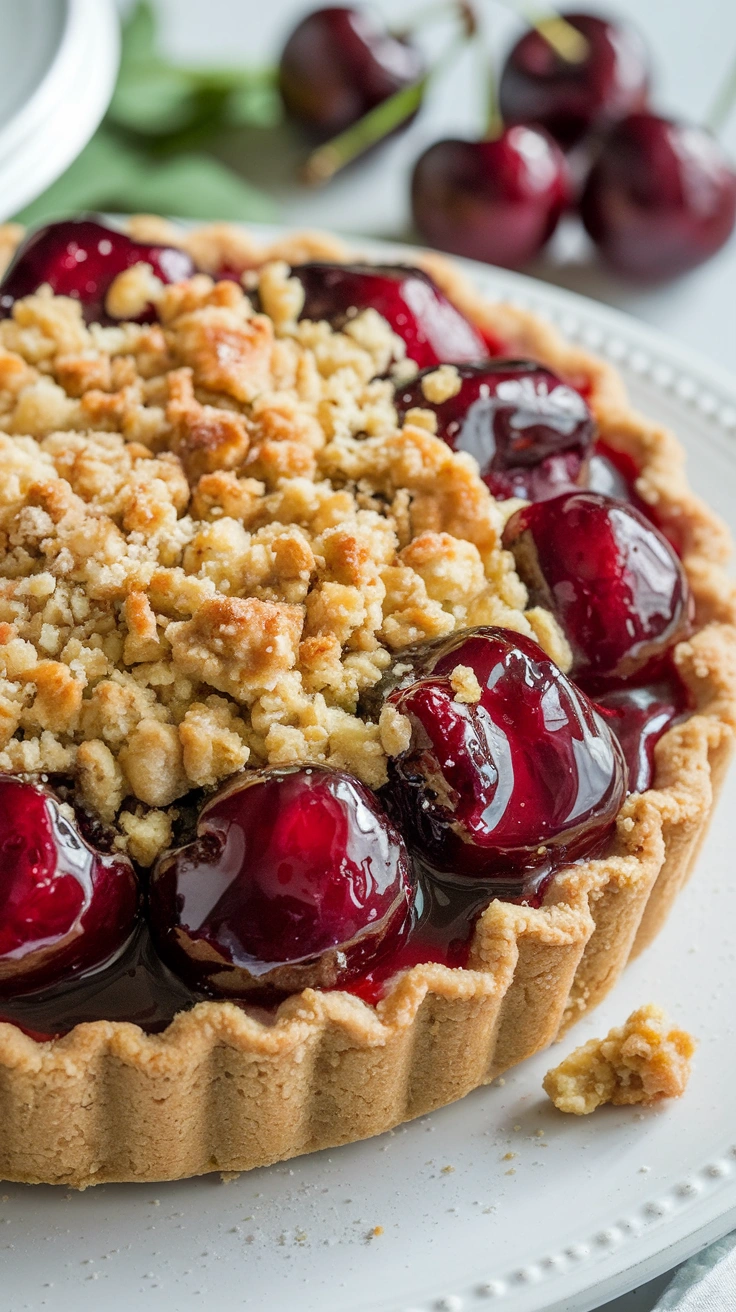 Cherry Pie with Crumb Topping