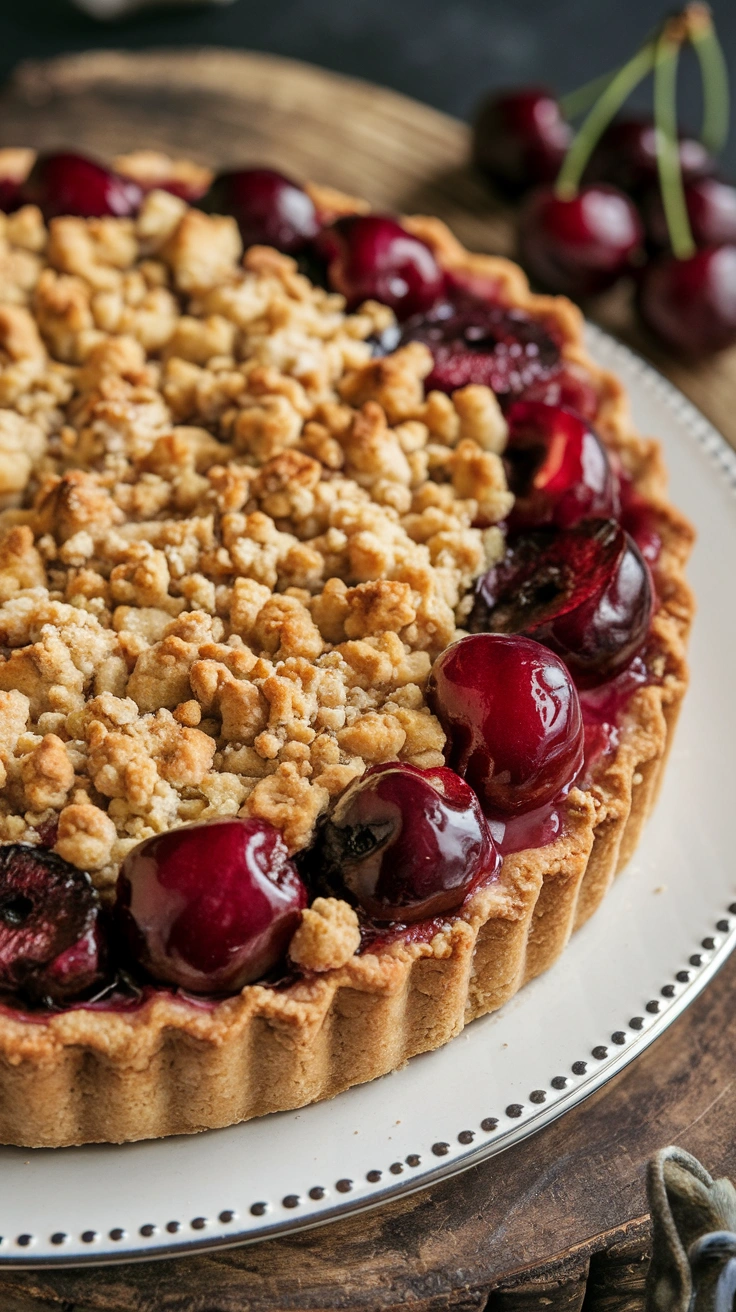 Cherry Pie with Crumb Topping