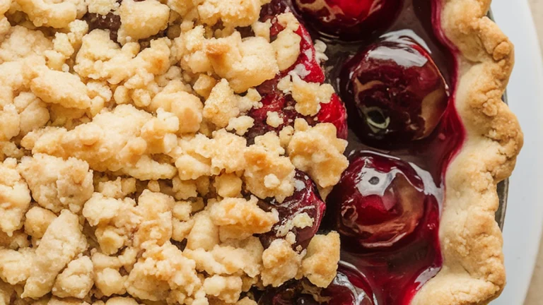 Cherry Crumb Pie - Featured