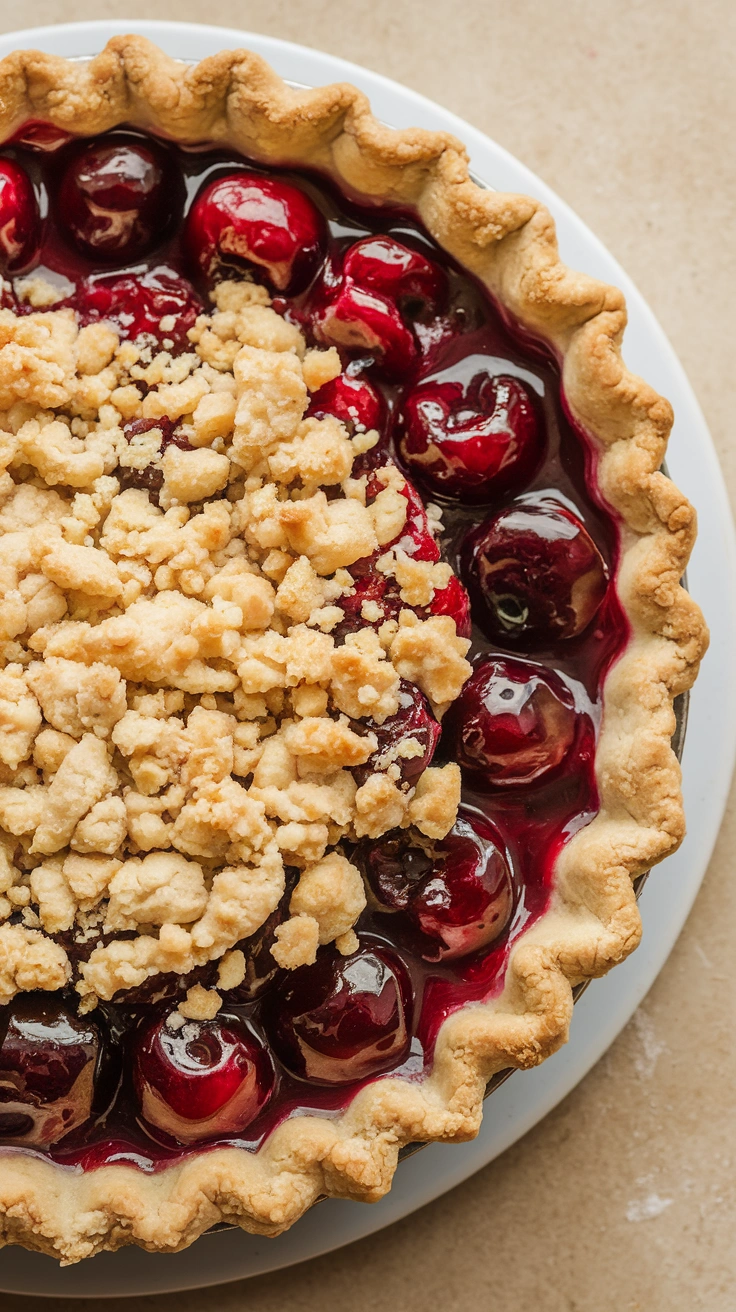 Cherry Pie with Crumb Topping