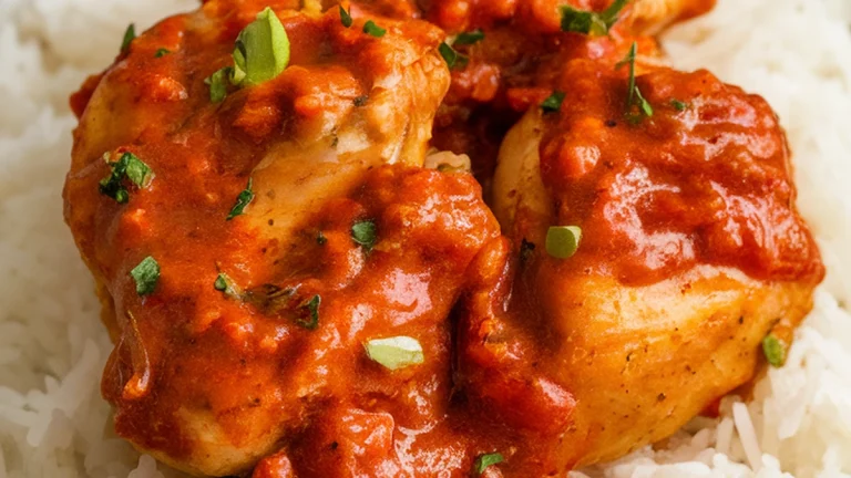 Chicken in Tomato Ginger Yogurt Sauce - Featured