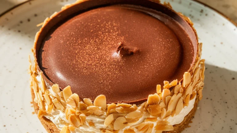 Chocolate Cream Pie on Almond Crust - Featured