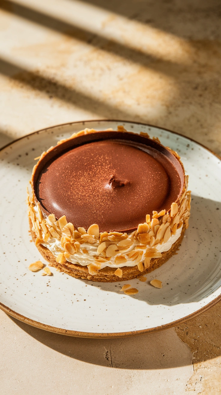 Chocolate Cream Pie with Almond Crust