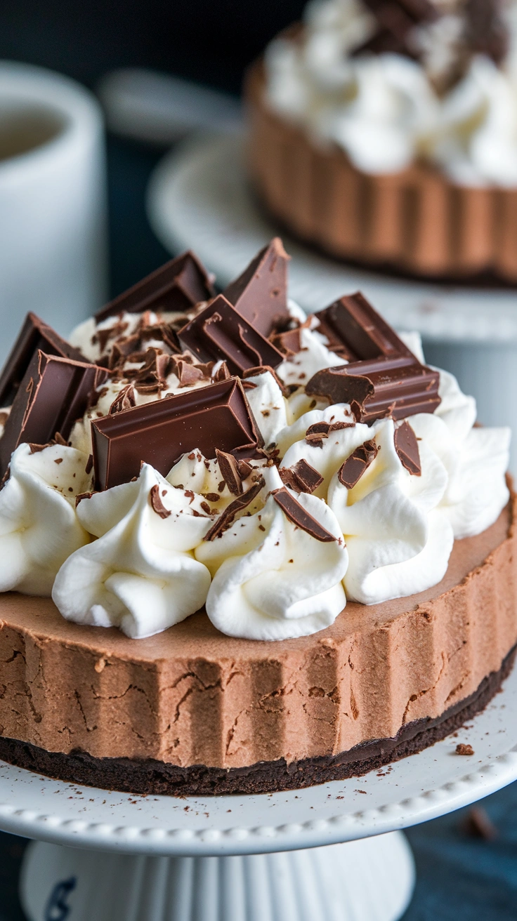 No-Bake Chocolate Mousse Pie with Instant Pudding