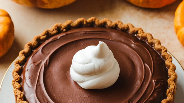 Chocolate Pumpkin Pie - Featured