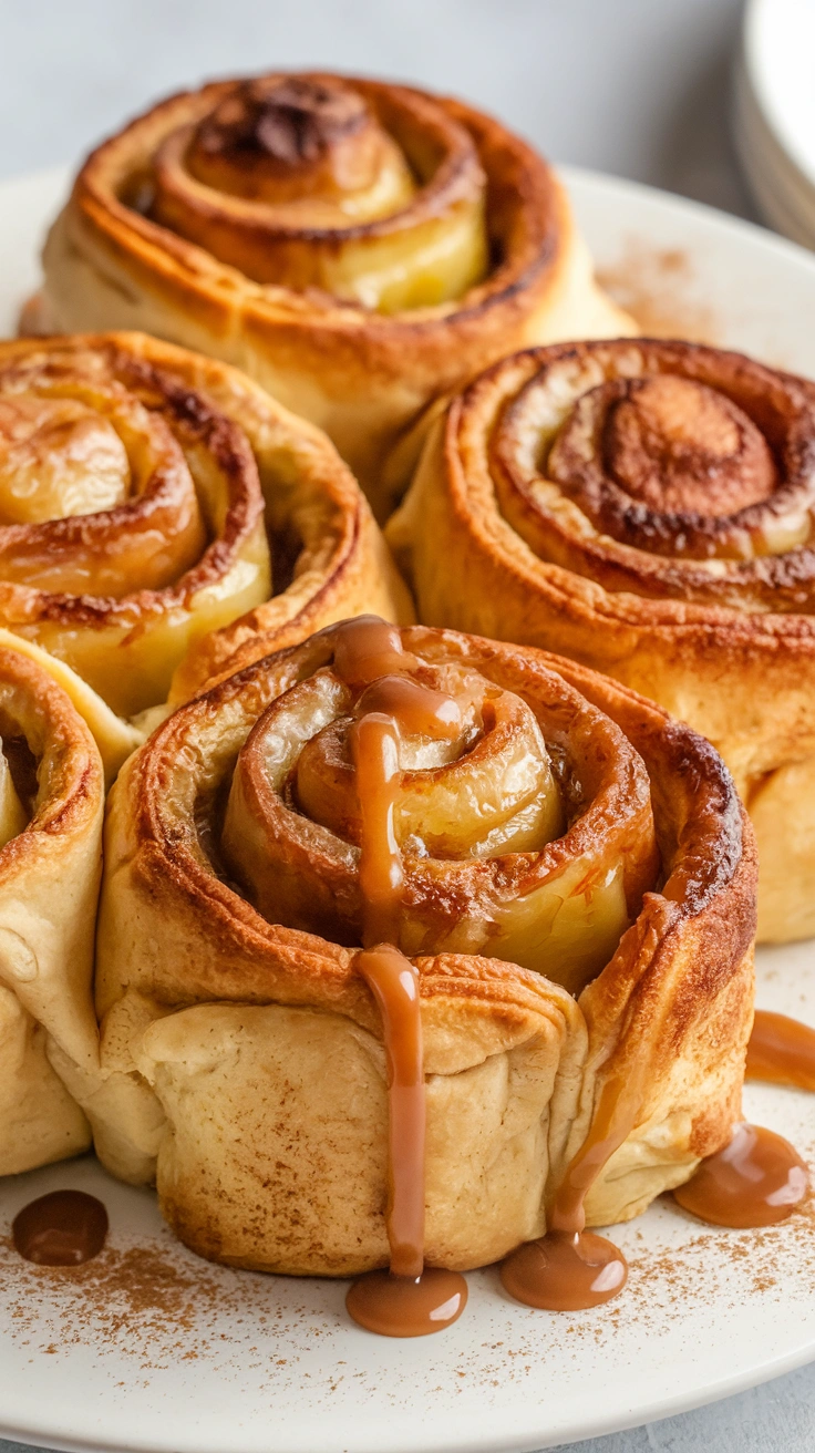 Easy 2-Ingredient Cinnamon Roll Apple Pies