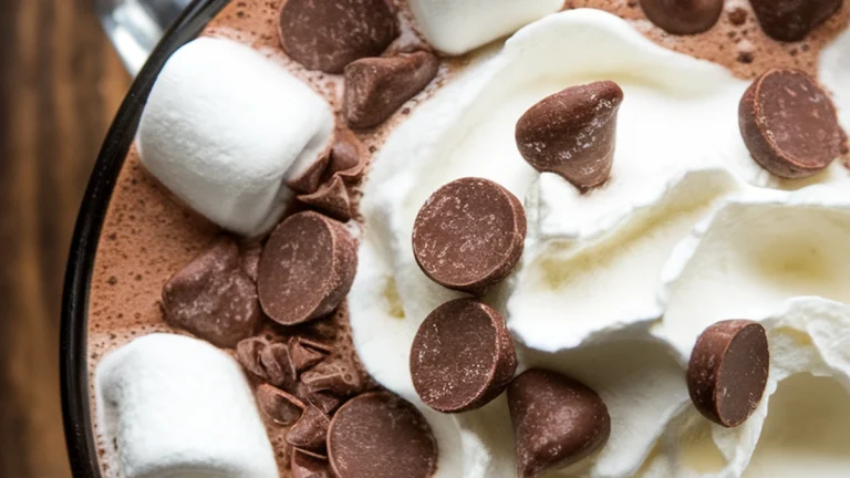 Creamy Double Chocolate Hot Cocoa - Featured