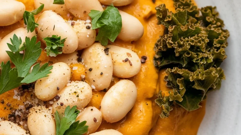 Creamy Pumpkin Butter Beans (vegan) - Featured