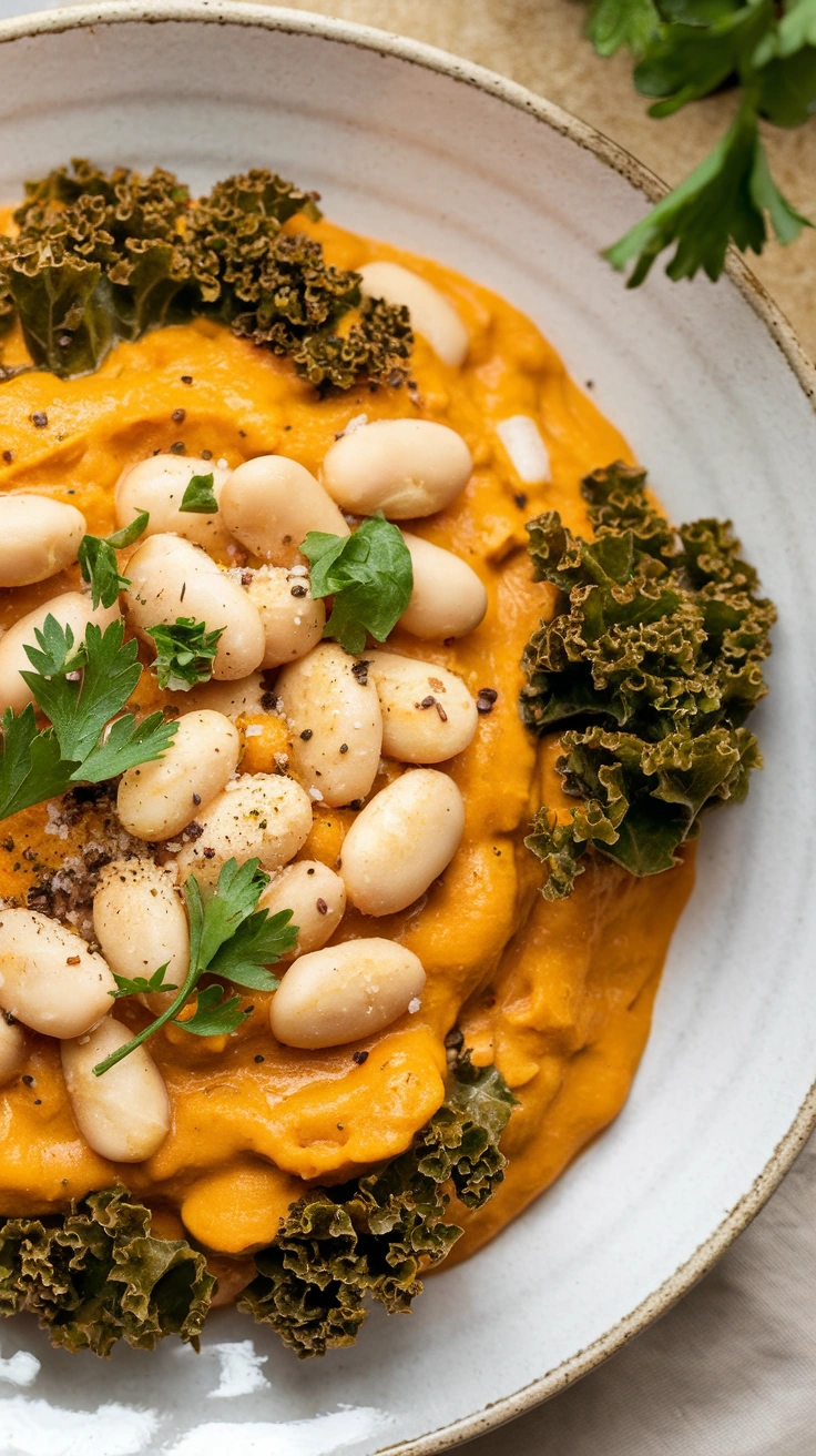 Vegan Creamy Pumpkin and Butter Beans