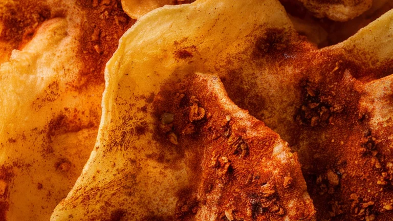 Deep Fried Potato Chips with Barbecue Rub - Featured