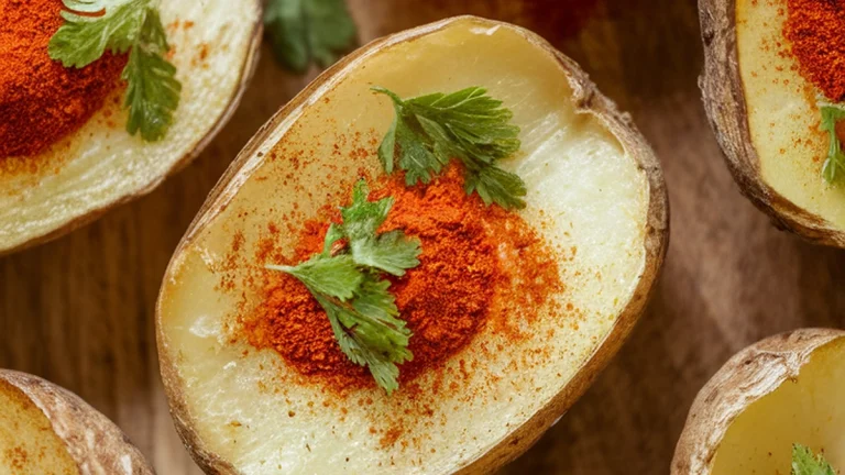 Fried Potatoes with Chile Coriander Mango Powder - Featured