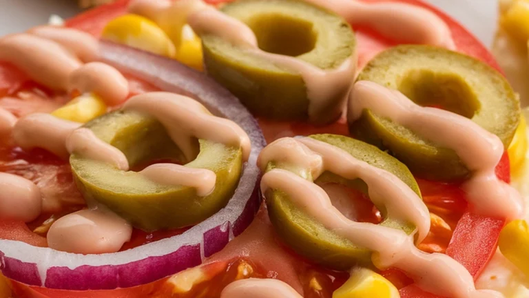 Grilled Sesame Bagel with Cheese Olives and Tomato - Featured