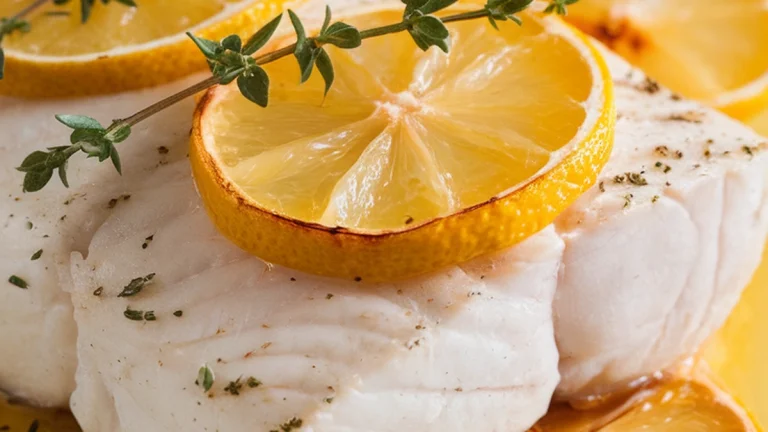 Halibut with Lemon and Thyme - Featured