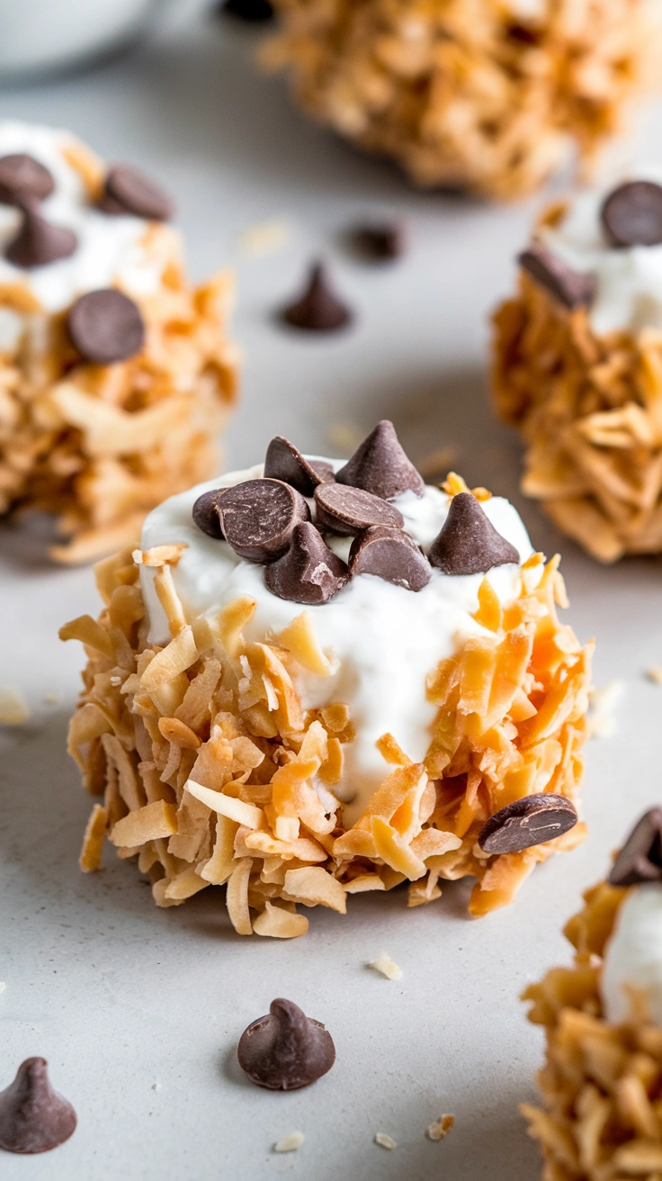 Frozen High Protein Coconut Yogurt Clusters