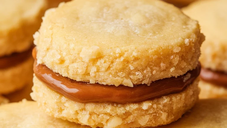Lemon Vanilla Cornstarch Cookies with Dulce de Leche - Featured