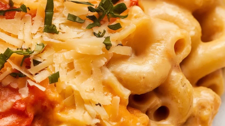 Macaroni in Five Cheese Cream Sauce - Featured