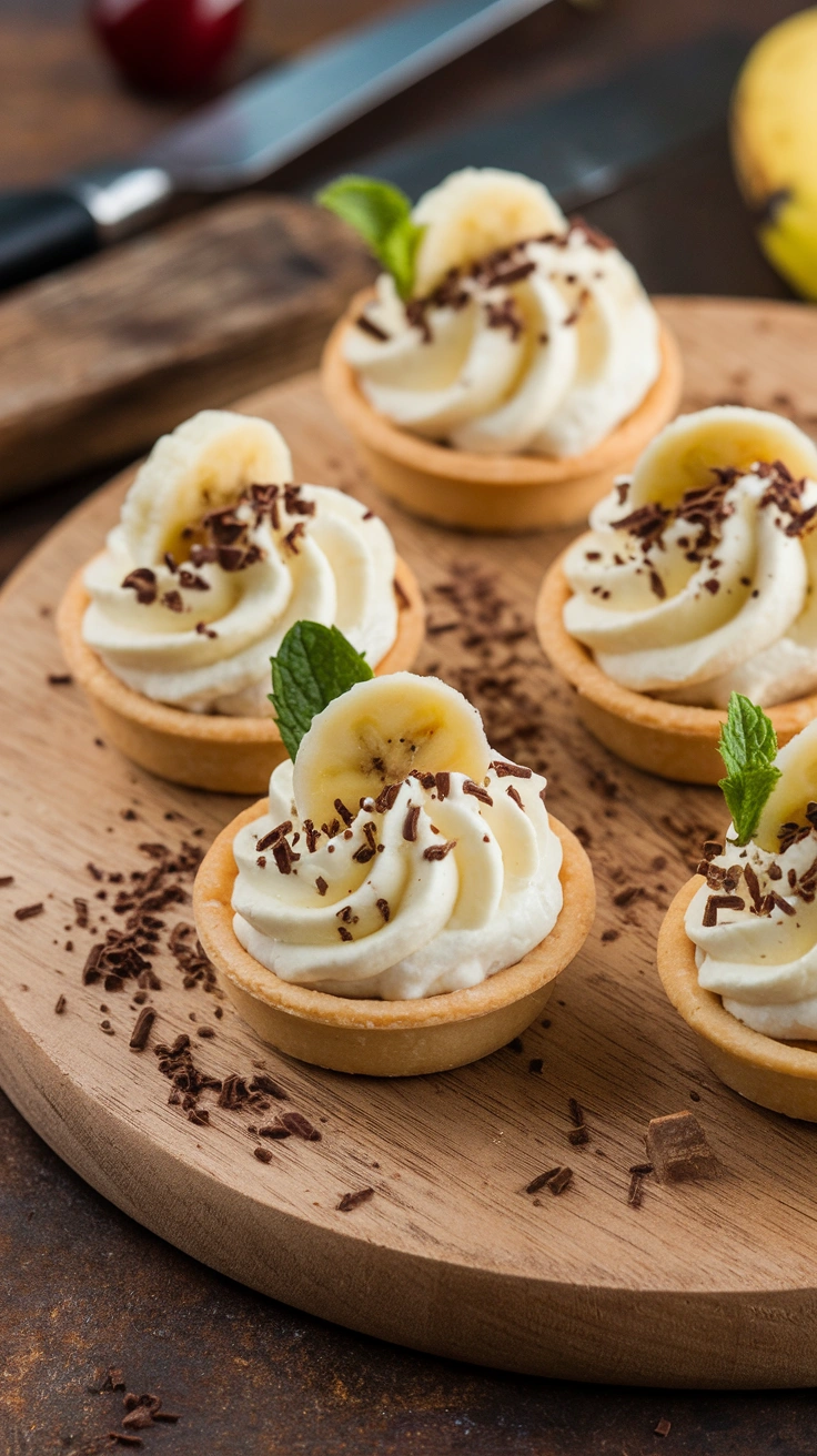 Creamy Mini Banana Cream Pies