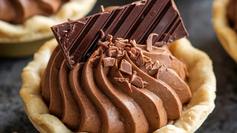 Mini Chocolate Cream Pies - Featured