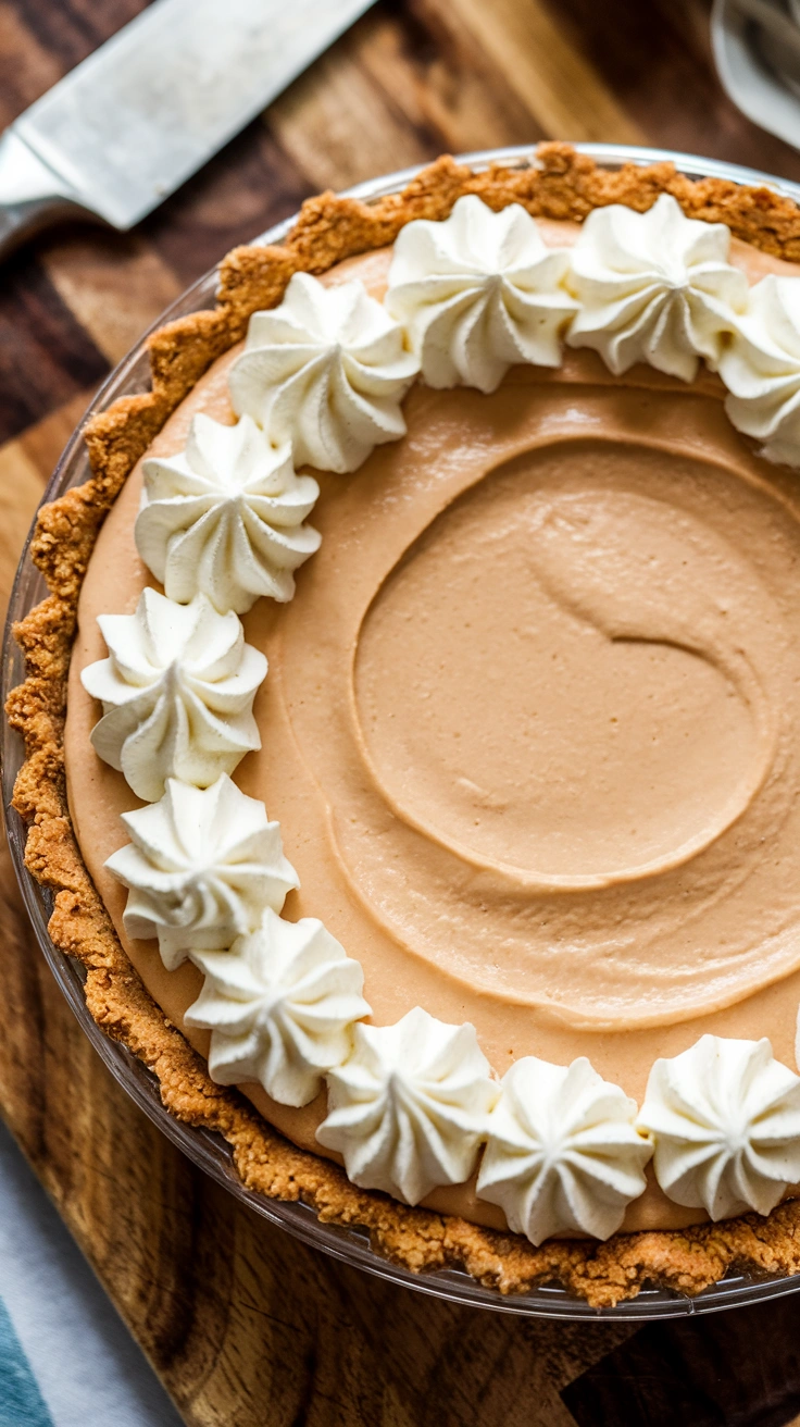 No Bake Peanut Butter Pie Recipe