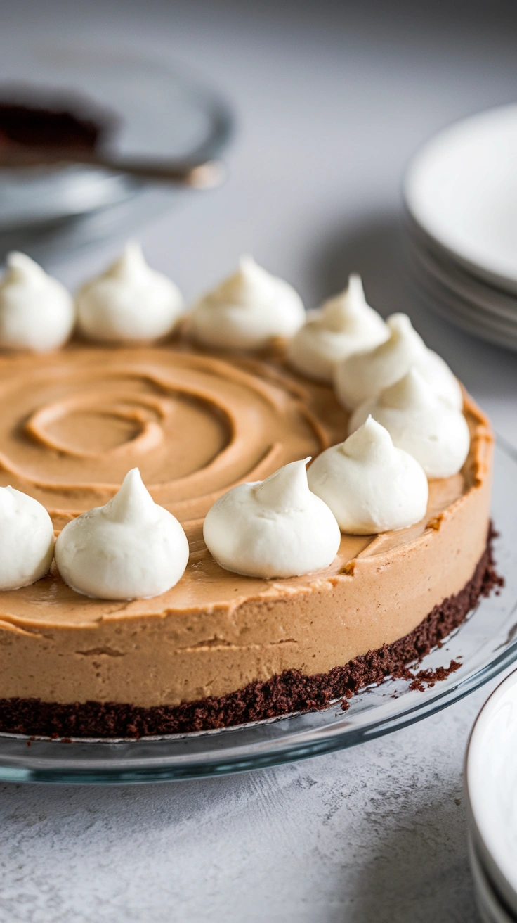 No-Bake Peanut Butter Pie with Chocolate Cookie Crust