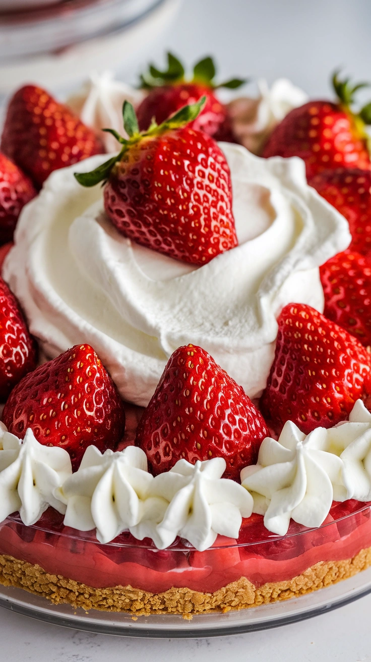 Fresh No-Bake Strawberry Pie