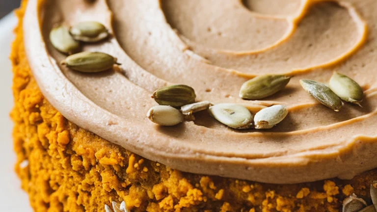 Oat Flour Pumpkin Cake with Coconut Sugar Frosting - Featured