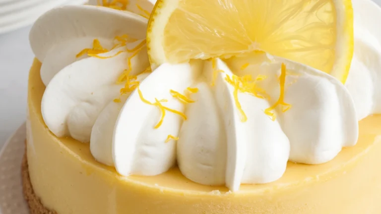 Old Fashioned Lemon Icebox Pie with Condensed Milk - Featured