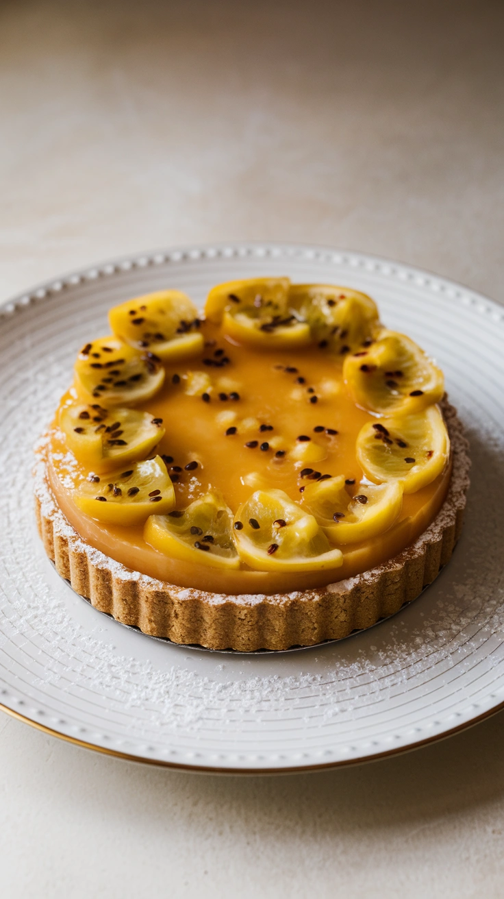 Passion Fruit Tart with Almond Crust