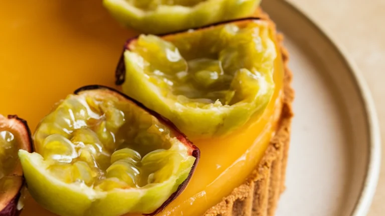 Passionfruit Tart with Almond Crust - Featured