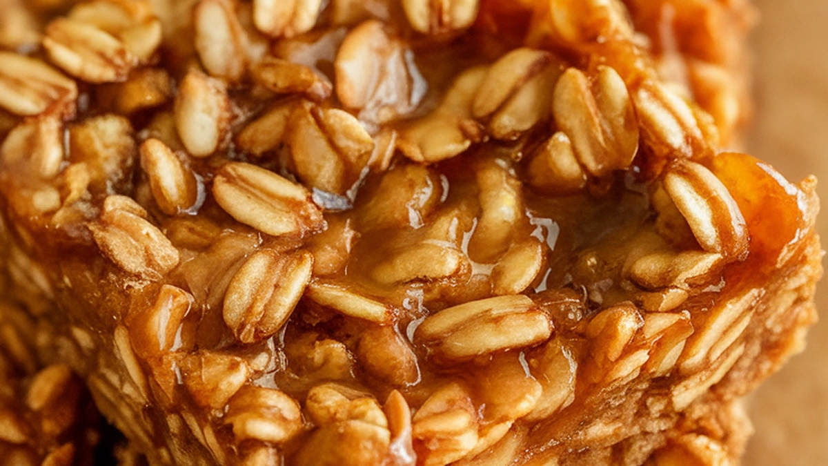 Rolled Oat Bars with Brown Sugar and Golden Syrup - Featured