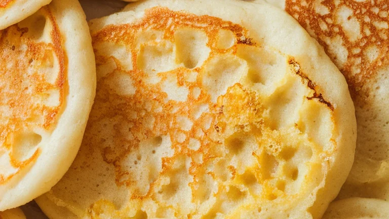 Semolina Pancakes with Yeast - Featured