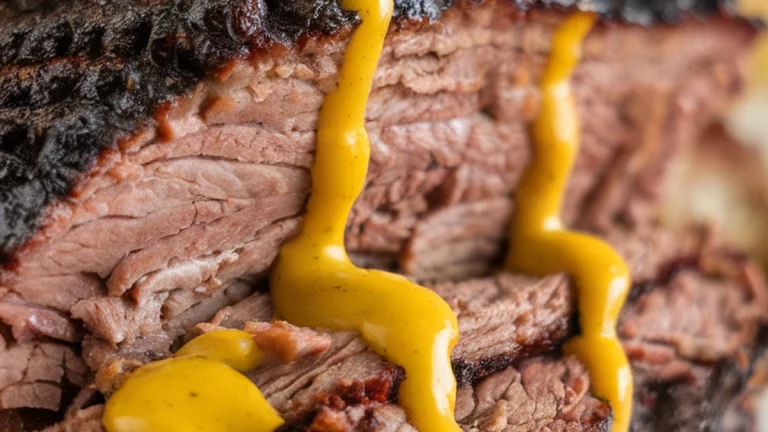 Smoked Beef Brisket Sandwiches with Mustard Vinegar Sauce - Featured
