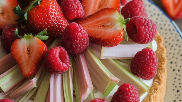 Strawberry Raspberry Rhubarb Pie - Featured